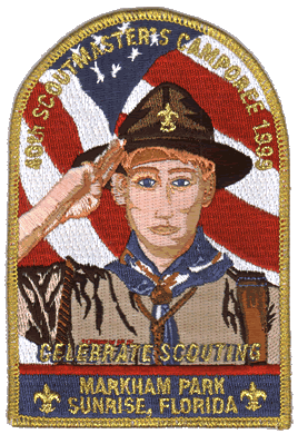 1999 camporee patch gold border