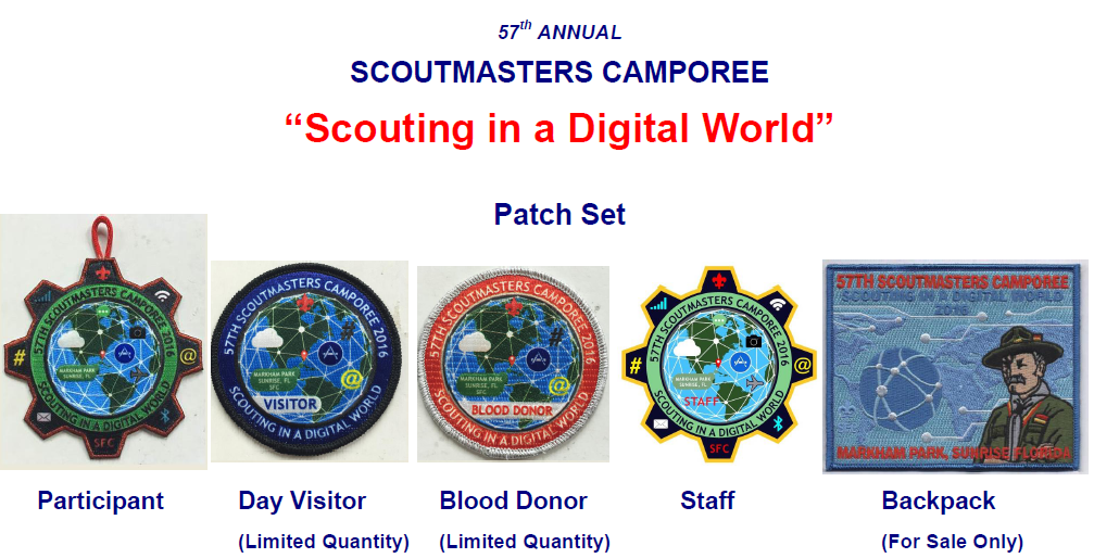 2016 Scoutmasters Camporee patch set